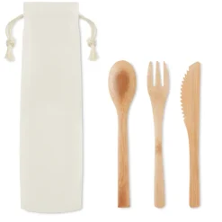 Gift Campaign Posate personalizzate economiche in bambù in sacchetto Bamboo> Altri Utensili Da Cucina