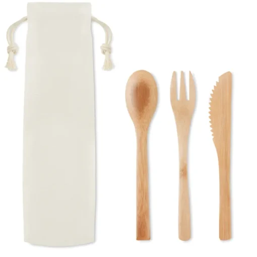 Gift Campaign Posate personalizzate economiche in bambù in sacchetto Bamboo> Altri Utensili Da Cucina