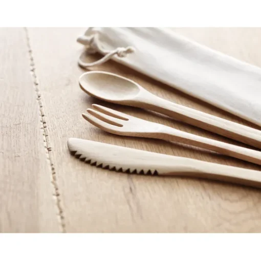 Gift Campaign Posate personalizzate economiche in bambù in sacchetto Bamboo> Altri Utensili Da Cucina