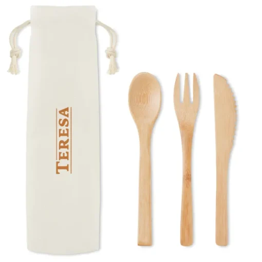 Gift Campaign Posate personalizzate economiche in bambù in sacchetto Bamboo> Altri Utensili Da Cucina