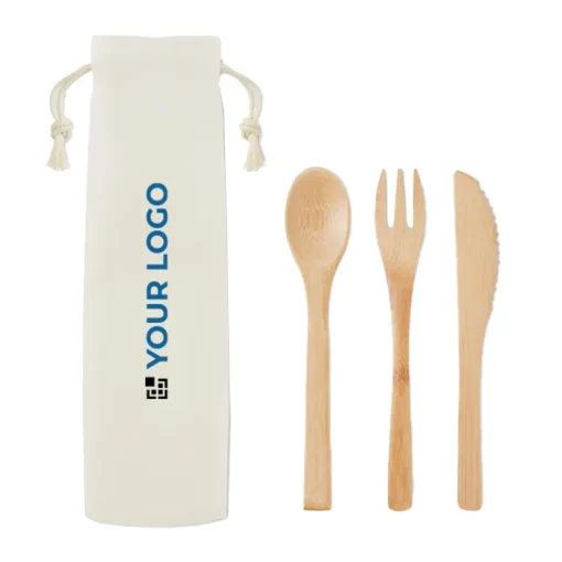 Gift Campaign Posate personalizzate economiche in bambù in sacchetto Bamboo> Altri Utensili Da Cucina