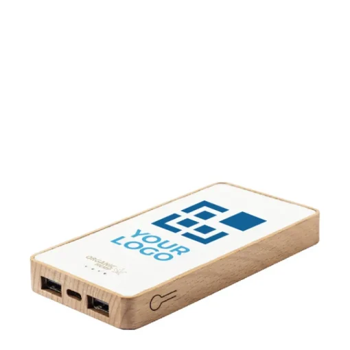 Gift Campaign Power bank aziendale da 8.000mAh in canapa e legno Organic Hemp> Power Bank Personalizzati
