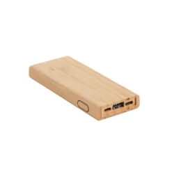 Gift Campaign Power bank con logo aziendale da 5.000 mAh in legno di bambú Natura> Power Bank Personalizzati