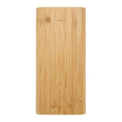Gift Campaign Power bank da 10.000 mAh in bambù con 4 indicatori LED e 4 porte USB></noscript> Power Bank Personalizzati