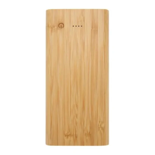 Gift Campaign Power bank da 10.000 mAh in bambù con 4 indicatori LED e 4 porte USB> Power Bank Personalizzati