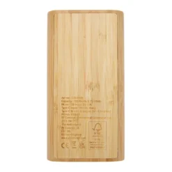 Gift Campaign Power bank da 20.000 mAh in bambù con 4 indicatori LED e 4 porte USB> Power Bank Personalizzati