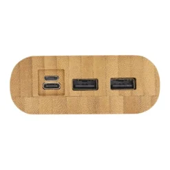 Gift Campaign Power bank da 20.000 mAh in bambù con 4 indicatori LED e 4 porte USB></noscript> Power Bank Personalizzati