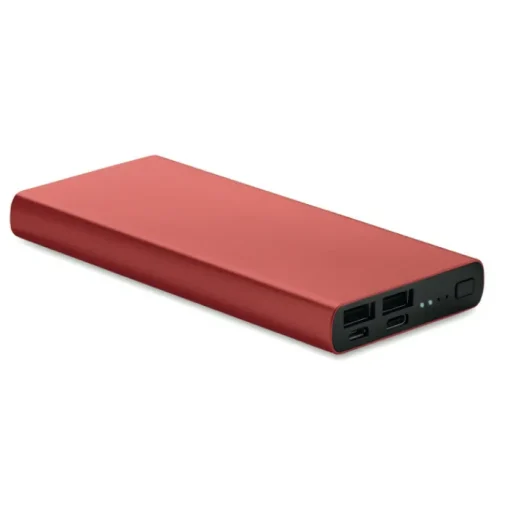 Gift Campaign Power bank da 10.000 mAh indicatore luminoso con logo Duo> Power Bank Personalizzati