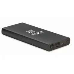 Gift Campaign Power bank da 10.000 mAh indicatore luminoso con logo Duo></noscript> Power Bank Personalizzati