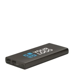 Gift Campaign Power bank da 10.000 mAh indicatore luminoso con logo Duo></noscript> Power Bank Personalizzati