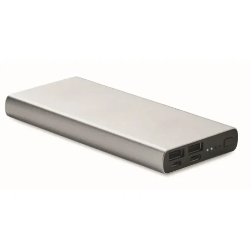 Gift Campaign Power bank da 10.000 mAh indicatore luminoso con logo Duo> Power Bank Personalizzati