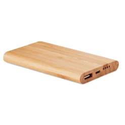 Gift Campaign Power bank in bambù personalizzabili con logo da 4000 mAh Bamboo> Power Bank Personalizzati