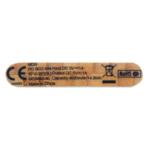 Gift Campaign Power bank in bambù personalizzabili con logo da 4000 mAh Bamboo> Power Bank Personalizzati