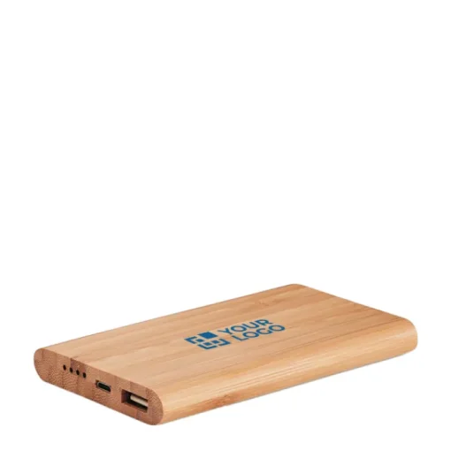 Gift Campaign Power bank in bambù personalizzabili con logo da 4000 mAh Bamboo> Power Bank Personalizzati