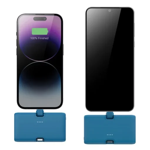 Gift Campaign Power bank in plastica riciclata con indicatore di carica e 20W> Power Bank Personalizzati