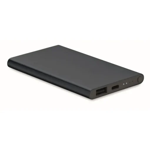 Gift Campaign Power bank personalizzabili da 4.000 mAh in alluminio Alu Black> Power Bank Personalizzati