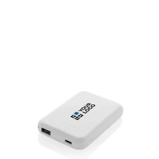 Gift Campaign Power bank wireless magnetica in plastica riciclata 5.000 mAh> Power Bank Personalizzati