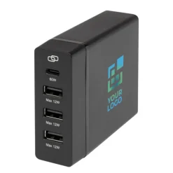 Gift Campaign Power station a carica rapida 3 porte USB-A ed 1 USB-C e cavetti UE/UK></noscript> Gadget Per L'Ufficio