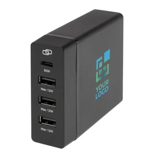 Gift Campaign Power station a carica rapida 3 porte USB-A ed 1 USB-C e cavetti UE/UK> Gadget Per L'Ufficio