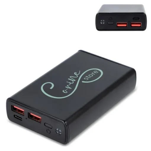 Gift Campaign Powerbank a ricarica rapida con due porte diverse 10.000 mAh> Power Bank Personalizzati