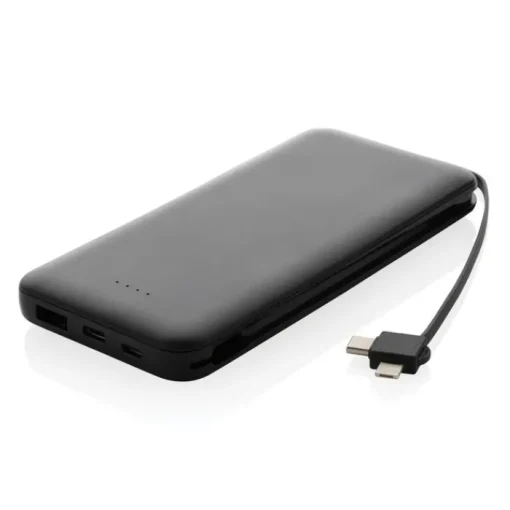 Gift Campaign Powerbank cavetto doppio connettore in plastica RCS da 10.000mAh> Power Bank Personalizzati