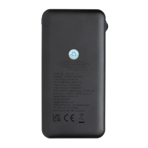 Gift Campaign Powerbank cavetto doppio connettore in plastica RCS da 10.000mAh> Power Bank Personalizzati