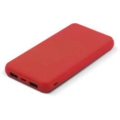 Gift Campaign Powerbank con finitura gommata, porta USB-A e porta tipo C da 8000mAh></noscript> Power Bank Personalizzati