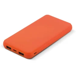 Gift Campaign Powerbank con finitura gommata, porta USB-A e porta tipo C da 8000mAh></noscript> Power Bank Personalizzati