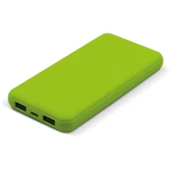 Gift Campaign Powerbank con finitura gommata, porta USB-A e porta tipo C da 8000mAh></noscript> Power Bank Personalizzati