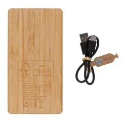 Gift Campaign Powerbank con pannelli solari in bambù FSC® da 10.000 mAh></noscript> Power Bank Personalizzati