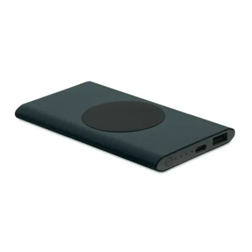 Gift Campaign Powerbank da 5.000 mAh alluminio riciclato con ricarica wireless 15W> Power Bank Personalizzati