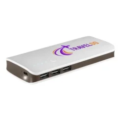 Gift Campaign Powerbank da 10.000 mAh con 3 porte USB e spia luminosa a LED Load> Power Bank Personalizzati