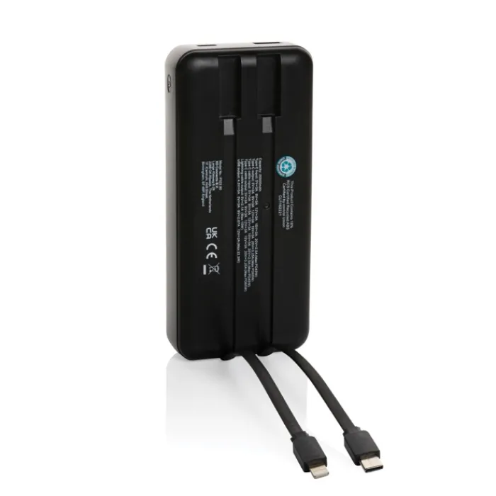 Gift Campaign Powerbank da 20.000 mAh e 65W con cavetti tipo C e iOS integrati> Power Bank Personalizzati