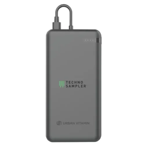 Gift Campaign Powerbank ecologico per due dispositivi con indicatore di carica 20W> Power Bank Personalizzati