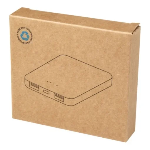 Gift Campaign Powerbank in plastica riciclata sottile ed elegante da 5.000 mAh> Power Bank Personalizzati