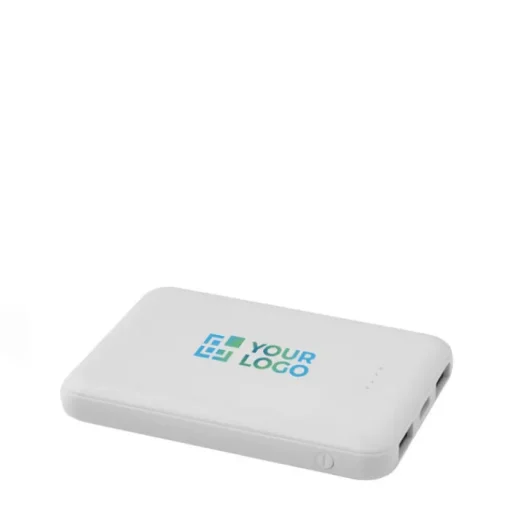 Gift Campaign Powerbank in plastica riciclata sottile ed elegante da 5.000 mAh> Power Bank Personalizzati