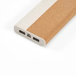 Gift Campaign Powerbank in sughero e paglia di grano con porta USB - C 10.000 mAh> Power Bank Personalizzati