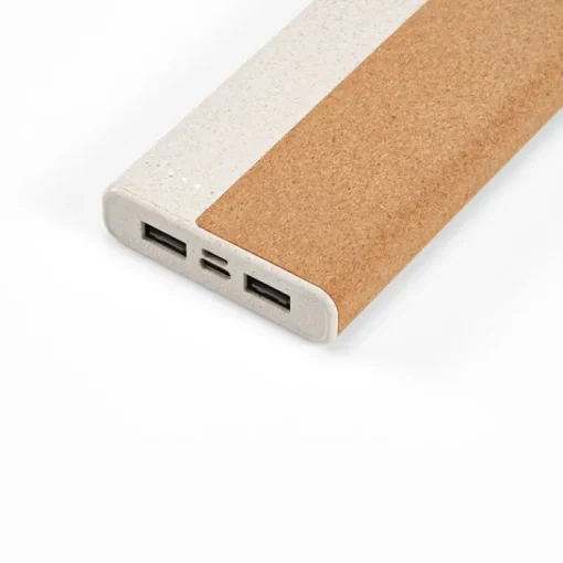 Gift Campaign Powerbank in sughero e paglia di grano con porta USB - C 10.000 mAh> Power Bank Personalizzati