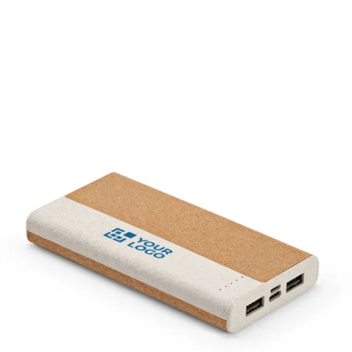 Gift Campaign Powerbank in sughero e paglia di grano con porta USB - C 10.000 mAh> Power Bank Personalizzati