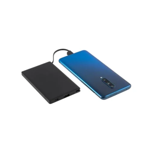 Gift Campaign Powerbank leggero in ABS riciclato da 4.000mAh con parta USB A e C> Caricabatterie