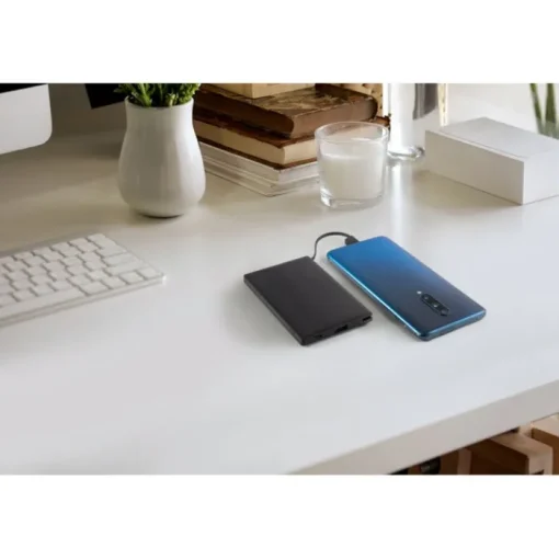 Gift Campaign Powerbank leggero in ABS riciclato da 4.000mAh con parta USB A e C> Caricabatterie
