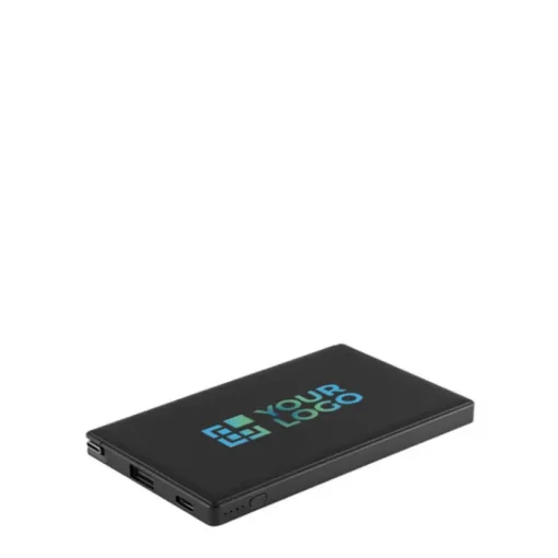 Gift Campaign Powerbank leggero in ABS riciclato da 4.000mAh con parta USB A e C> Caricabatterie