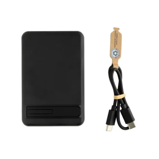 Gift Campaign Powerbank magnetico in bambù con ricarica wireless 5.000 mAh> Power Bank Personalizzati