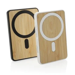 Gift Campaign Powerbank magnetico in bambù con ricarica wireless 5.000 mAh></noscript> Power Bank Personalizzati
