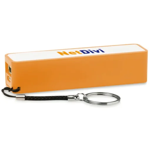 Gift Campaign Powerbank personalizzata da 2.200mAh con anello portachiavi Powermate> Power Bank Personalizzati