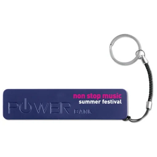 Gift Campaign Powerbank personalizzata da 2.200mAh con anello portachiavi Powermate> Power Bank Personalizzati