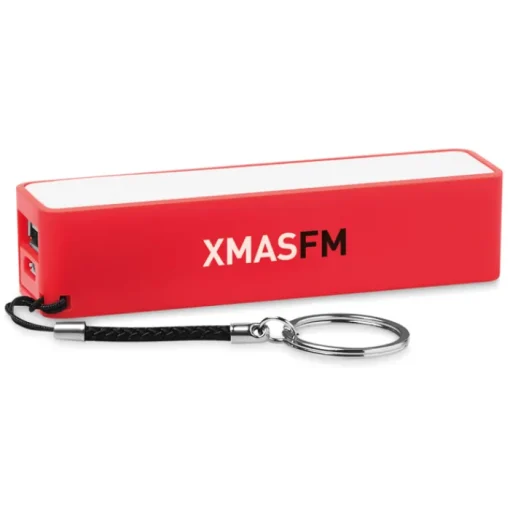 Gift Campaign Powerbank personalizzata da 2.200mAh con anello portachiavi Powermate> Power Bank Personalizzati
