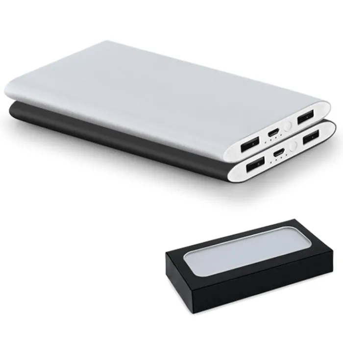 Gift Campaign Powerbank portatile in alluminio con torcia a LED da 7.200 mAh> Power Bank Personalizzati