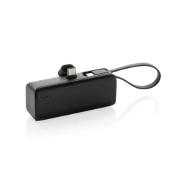 Gift Campaign Powerbank portatile in plastica riciclata con laccetto da 3.000 mAh> Power Bank Personalizzati