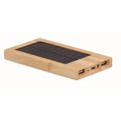 Gift Campaign Powerbank promozionale con pannello solare da 4.000 mAh Solar Bamboo> Power Bank Personalizzati